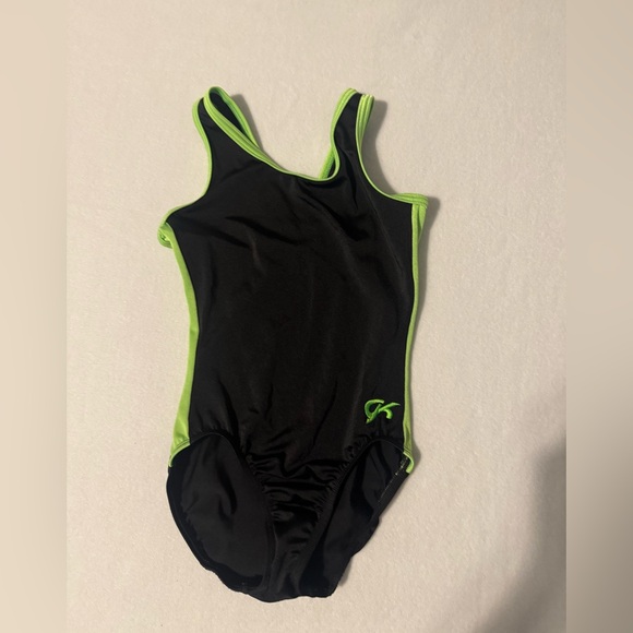 GK Other - GK Kids One Piece Swimsuit in Black and Neon Green